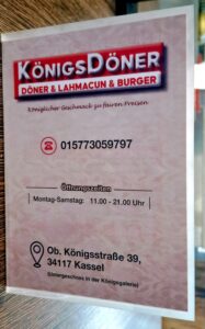 Königsdöner – Mitte | Kassel Imbiss Speisekarte1 1 scaled